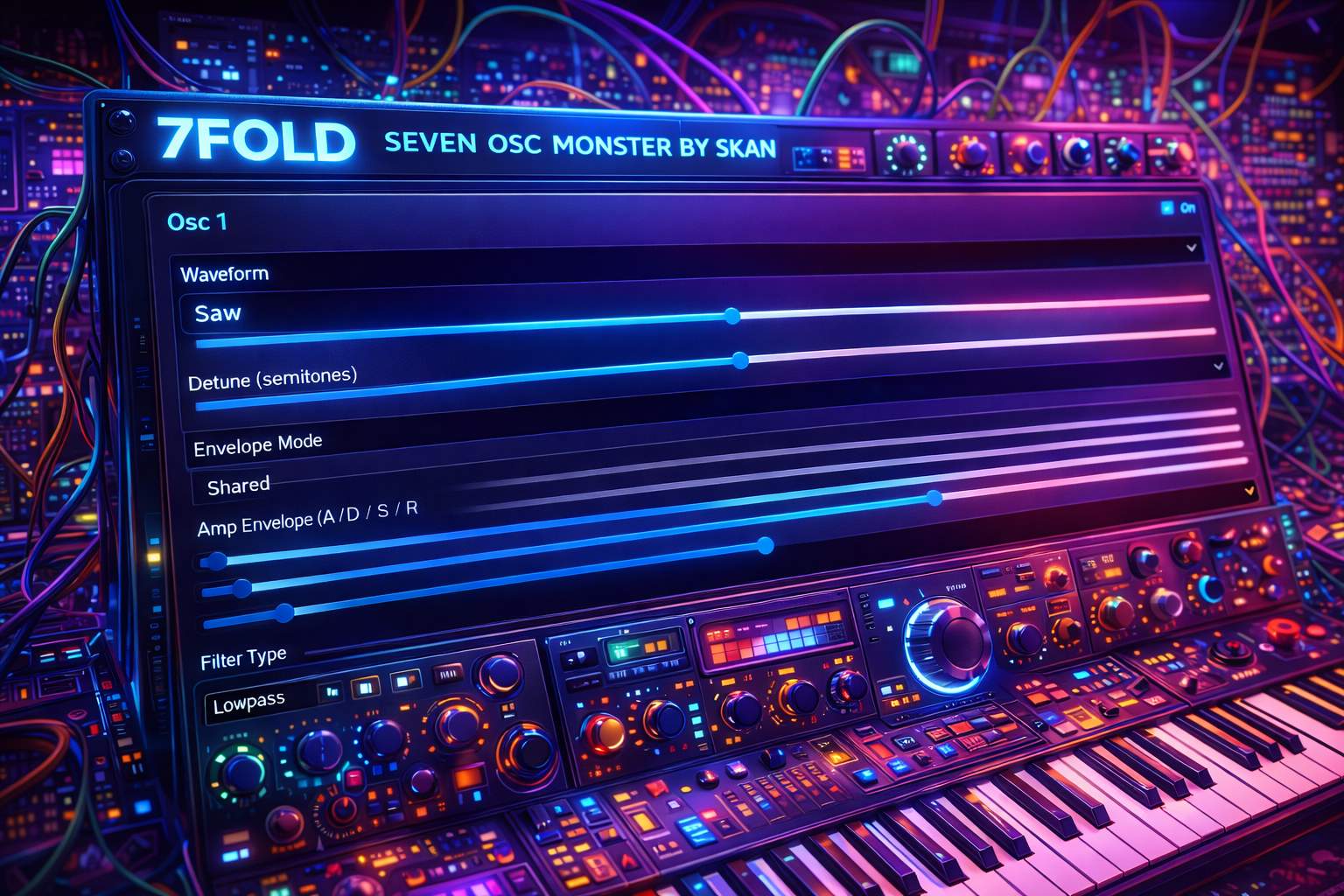 7 Oscilators going crazy